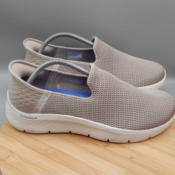 Skechers Womens Size 11 W Wide Taupe Slip-ins GO WALK Flex Relish Sneakers EUC - Picture 3 of 9